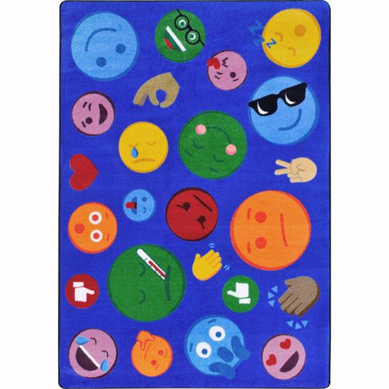 Picture of Shake 'Em Up Emojis - Multi Color - 5'4" x 7'8"