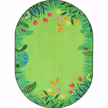 Picture of Merry Meadows - Green - 5'4" x 7'8" Oval