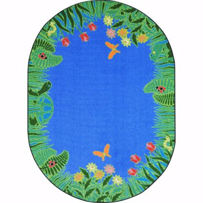 Picture of Merry Meadows - Blue - 10'9" x 13'2" Oval