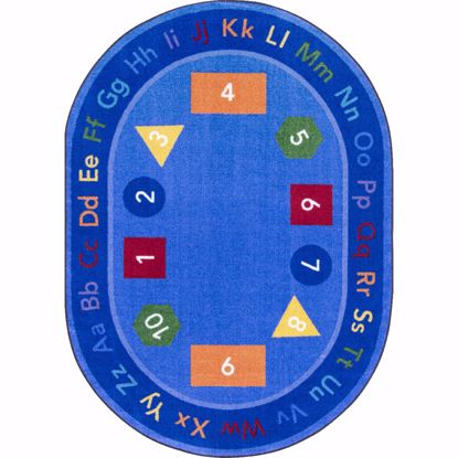 Picture of Fun-damentals - Multi Color - 7'8" x 10'9" Oval