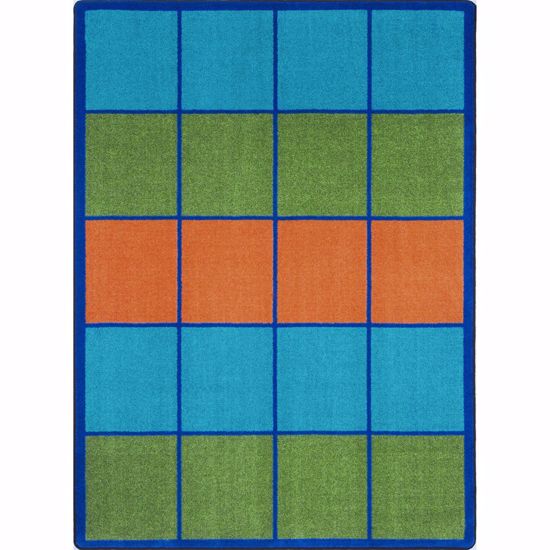 Picture of Squares to Spare - Multi Color - 5'4" x 7'8"