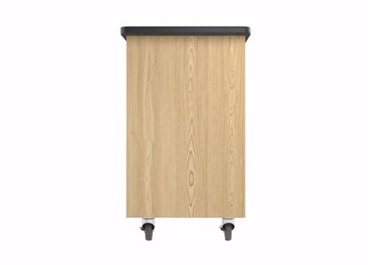 Picture of MOBILE TOTE TRAY CABINET - OAK