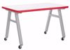 Picture of A-Frame Table, Mobile, Metal Frame, Frame Color-Orange , 30in High  x 48in Wide x 36in Deep, 0.75 Phenolic Top