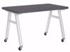 Picture of A-Frame Table, Mobile, Metal Frame, Frame Color-Silver , 36in High  x 48in Wide x 42in Deep, 0.75 Phenolic Top