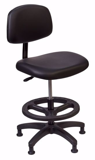 Picture of TECH CHAIR,BLACK,MEDIUM BENCH HEIGHT SHOCK, FIRE RETARDANT