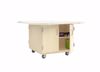 Picture of INTERMIX CLOVER LEAF MOBILE TABLE, DOUBLE DOOR CABINET, DOUBLE SIDED