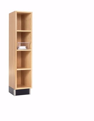 Picture of CUBBY CABINET,OAK,4 EQUAL OPENINGS