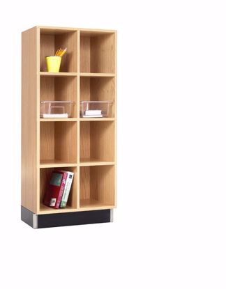 Picture of CUBBY CABINET,OAK,8 EQUAL OPENINGS