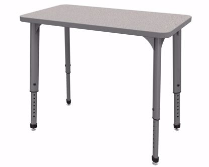 Picture of Apex Desk 20" x 36" Rectangle Gray Nebula / Gray Edge / Gray Leg