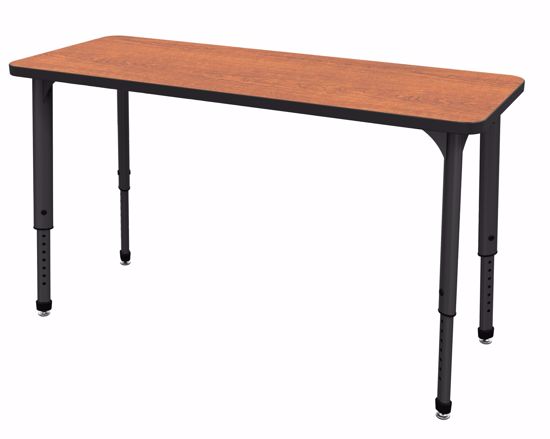 Picture of Apex Desk 20" x 54" Rectangle Wild Cherry / Black Edge / Black Leg