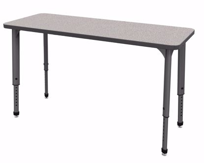 Picture of Apex Desk 20" x 54" Rectangle Gray Nebula / Gray Edge / Gray Leg