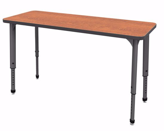 Picture of Apex Desk 20" x 54" Rectangle Wild Cherry / Gray Edge / Gray Leg