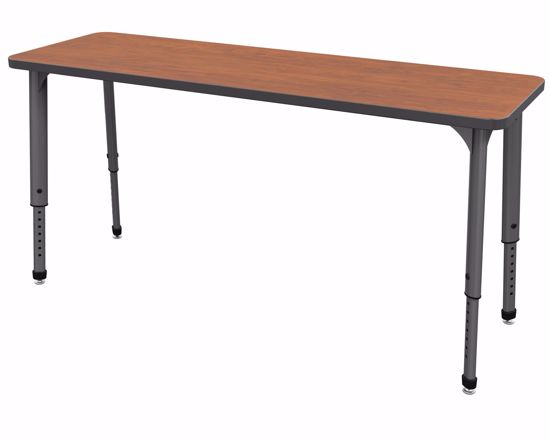 Picture of Apex Desk 20" x 60" Rectangle Wild Cherry / Gray Edge / Gray Leg