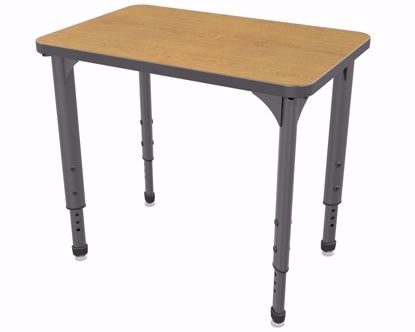 Picture of Apex Desk 20" x 30" Rectangle Solar Oak / Gray Edge / Gray Leg