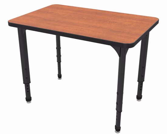 Picture of Apex Desk 24" x 36" Rectangle Wild Cherry / Black Edge / Black Leg