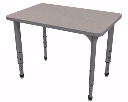 Picture of Apex Desk 24" x 36" Rectangle Gray Nebula / Gray Edge / Gray Leg