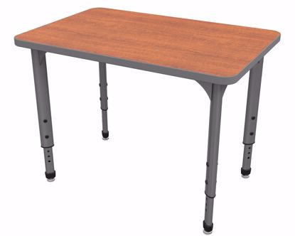 Picture of Apex Desk 24" x 36" Rectangle Wild Cherry / Gray Edge / Gray Leg