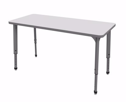 Picture of Apex Tables 24" x 54" Rectangle Markerboard-White / Gray Edge / Gray Leg