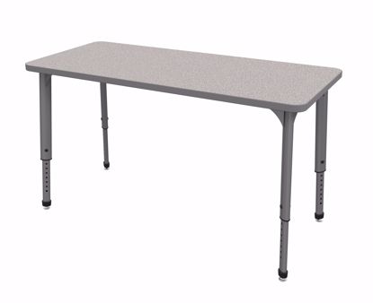 Picture of Apex Tables 24" x 54" Rectangle Gray Nebula / Gray Edge / Gray Leg