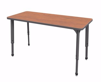 Picture of Apex Tables 24" x 54" Rectangle Wild Cherry / Gray Edge / Gray Leg