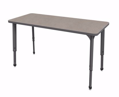 Picture of Apex Tables 24" x 54" Rectangle Pewter Mesh / Gray Edge / Gray Leg