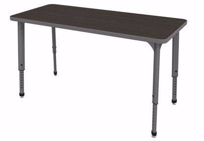 Picture of Apex Tables 24" x 60" Rectangle Asian Night / Gray Edge / Gray Leg