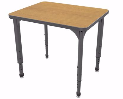Picture of Apex Desk 24" x 30" Rectangle Solar Oak / Gray Edge / Gray Leg