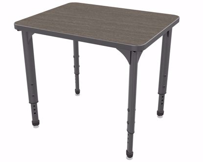 Picture of Apex Desk 24" x 30" Rectangle Boardwalk Oak / Gray Edge / Gray Leg