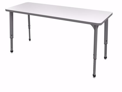 Picture of Apex Tables 24" x 72" Rectangle Markerboard-White / Gray Edge / Gray Leg