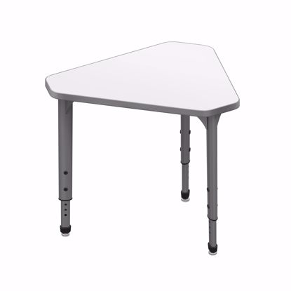 Picture of Apex Desk 29.75" x 33.5" Gem Markerboard-White / Gray Edge / Gray Leg