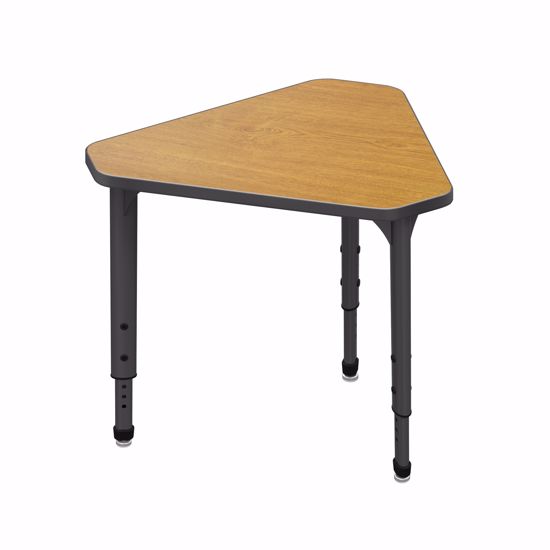 Picture of Apex Desk 29.75" x 33.5" Gem Solar Oak / Black Edge / Black Leg