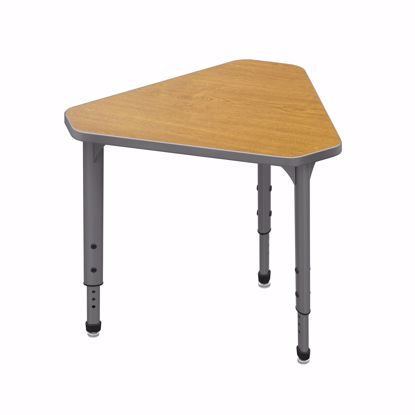 Picture of Apex Desk 29.75" x 33.5" Gem Solar Oak / Gray Edge / Gray Leg