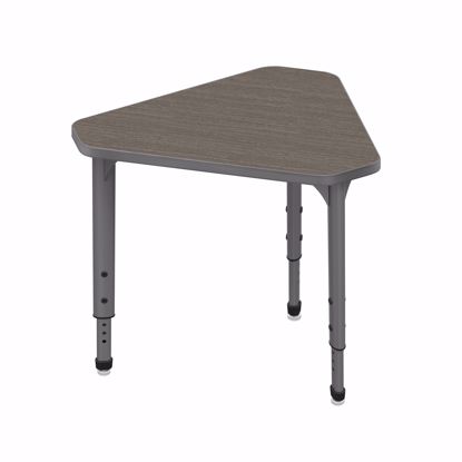 Picture of Apex Desk 29.75" x 33.5" Gem Boardwalk Oak / Gray Edge / Gray Leg