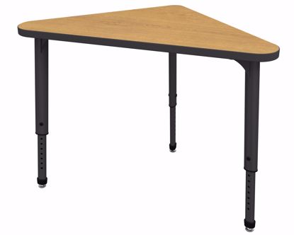Picture of Apex Desk 30" x 30" x 41" Triangle Solar Oak / Black Edge / Black Leg