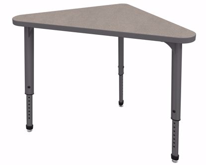 Picture of Apex Desk 30" x 30" x 41" Triangle Pewter Mesh / Gray Edge / Gray Leg