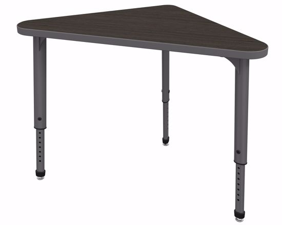 Picture of Apex Desk 30" x 30" x 41" Triangle Asian Night / Gray Edge / Gray Leg