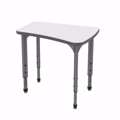 Picture of Apex Desk 24" x 30" Flare Markerboard-White / Gray Edge / Gray Leg