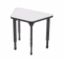 Picture of Apex Desk 31" x 20" x 19" Trapezoid Markerboard-White / Black Edge / Black Leg