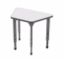 Picture of Apex Desk 31" x 20" x 19" Trapezoid Markerboard-White / Gray Edge / Gray Leg
