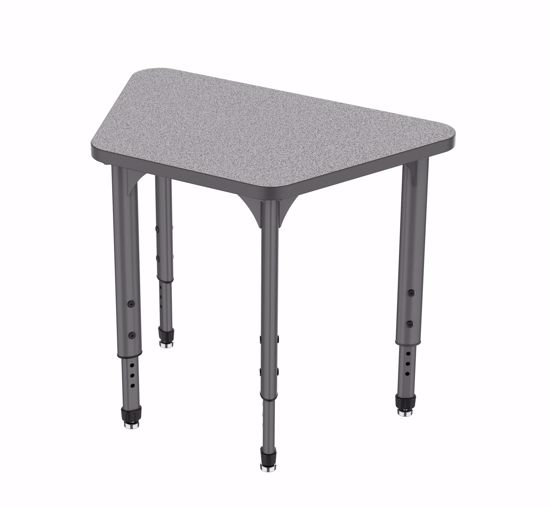 Picture of Apex Desk 31" x 20" x 19" Trapezoid Gray Nebula / Gray Edge / Gray Leg