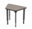 Picture of Apex Desk 31" x 20" x 19" Trapezoid Pewter Mesh / Black Edge / Black Leg