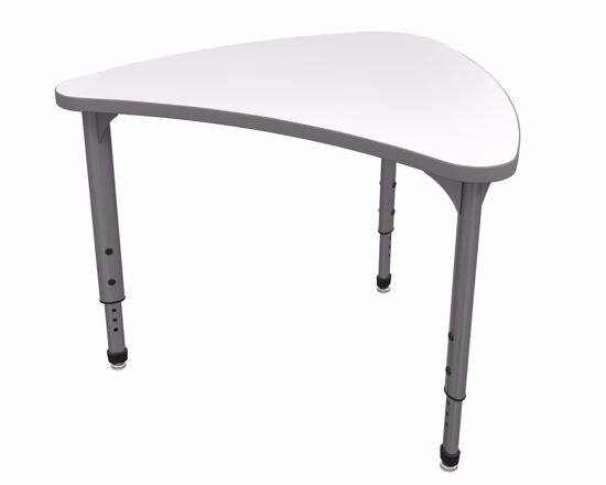 Picture of Apex Desk 21" x 38" Large Chevron Markerboard-White / Gray Edge / Gray Leg