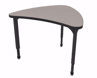 Picture of Apex Desk 21" x 38" Large Chevron Gray Nebula  / Black Edge / Black Leg