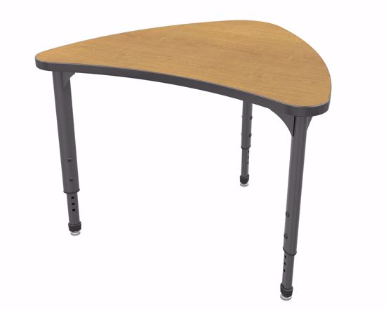 Picture of Apex Desk 21" x 38" Large Chevron Solar Oak / Gray Edge / Gray Leg