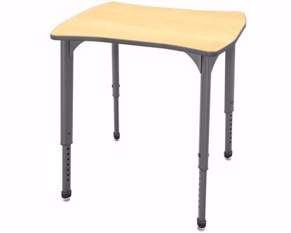 Picture of Apex Desk 24"  x 28" Dog Bone Fusion Maple / Gray Edge / Gray Leg