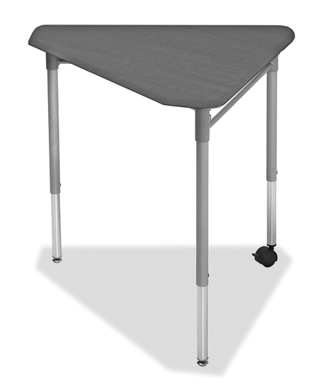 Picture of Alumni PENTE Student Desk with Metallic Base with Grey Spectrum Hard Plastic Top