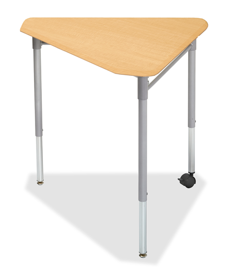 Picture of Alumni PENTE Student Desk with Metallic Base with Maple Hard Plastic Top