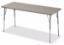 Picture of Alumni Rectangle Shape Classroom Table  Metallic Base with Grey Spectrum HPL Top