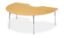 Picture of Alumni Kidney Shape Classroom Table   Metallic Base with Maple HPL Top