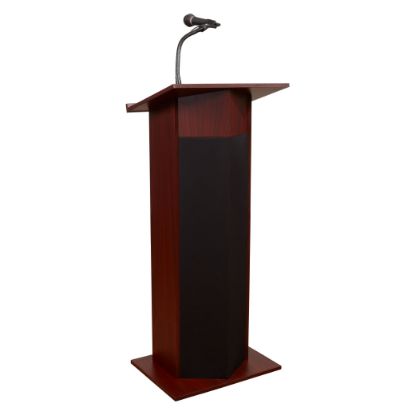 Picture of Oklahoma Sound® Power Plus Lectern, Mahogany